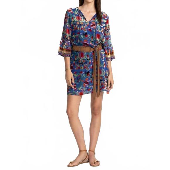 NEW JOHNNY WAS sofiya dress in primula burnout